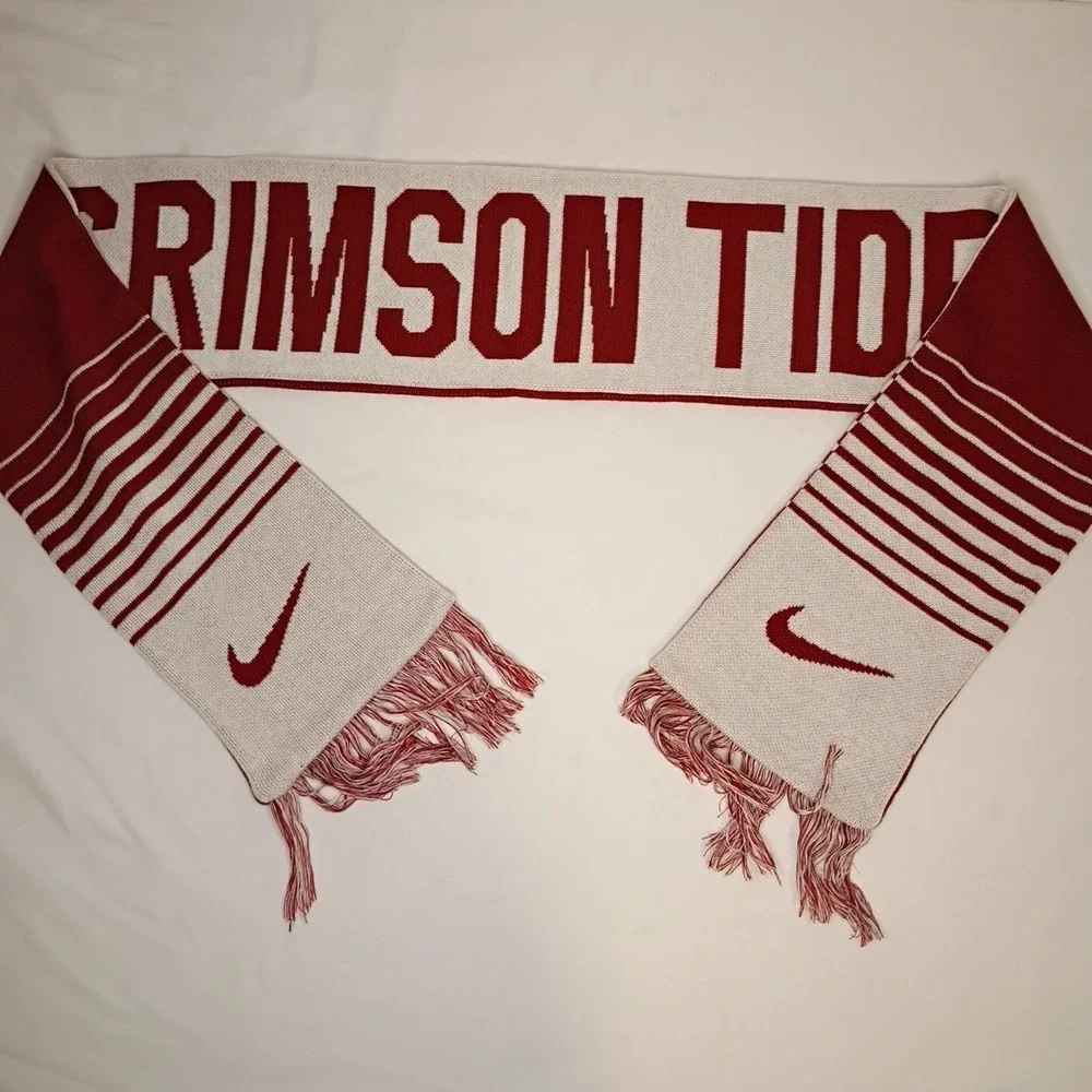 Nike Scarf‎ Unisex ALABAMA CRIMSON TIDE Red White Winter 61